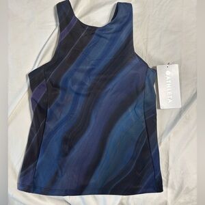 NWT Athleta Lightning Print Support Sports Top w/ Built in Bra